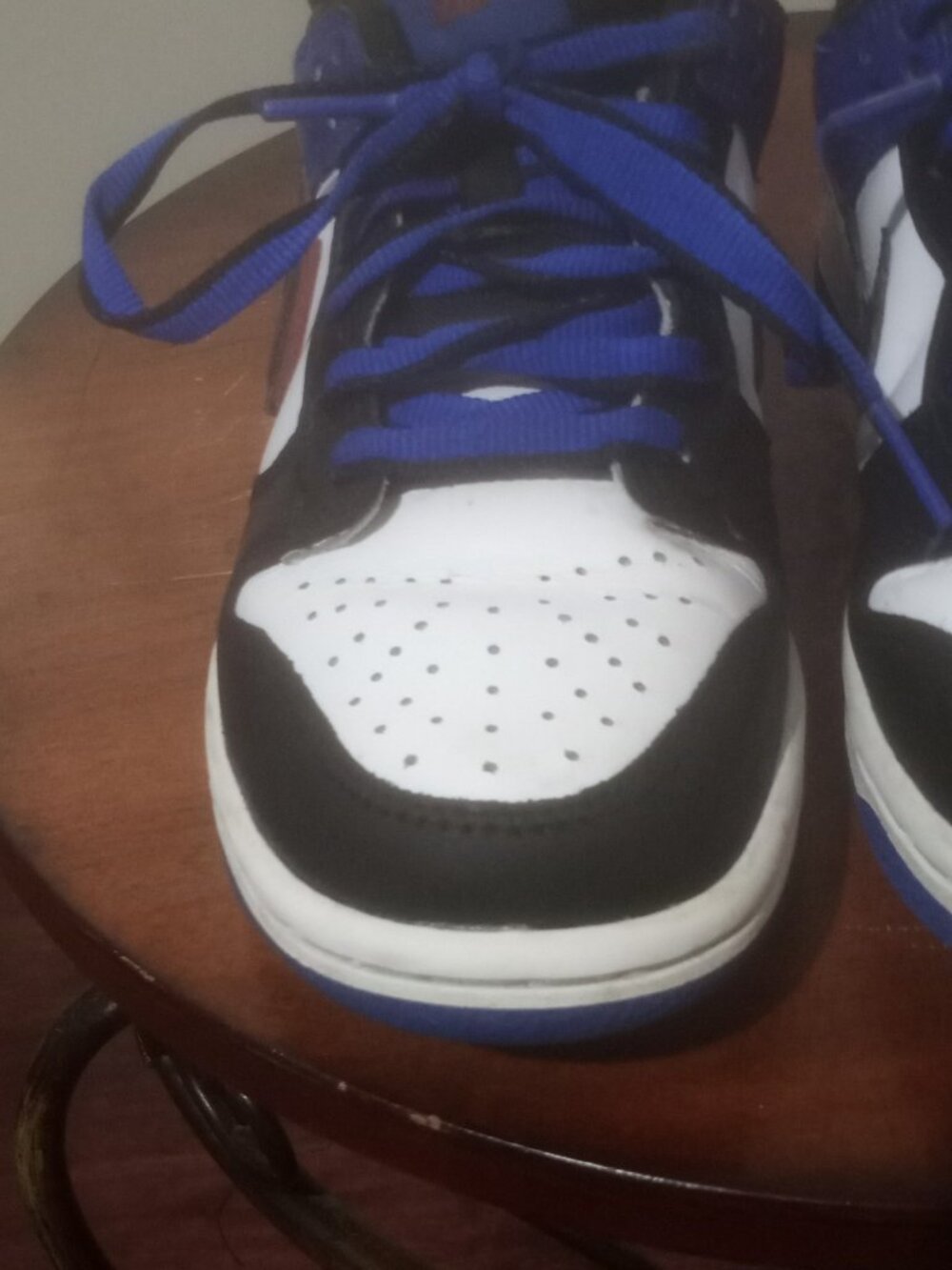 Nike Dunk Low SE (GS) Blue/Black/White Leather Low Top Sneakers 4Y HF0970-100 - Picture 7 of 13
